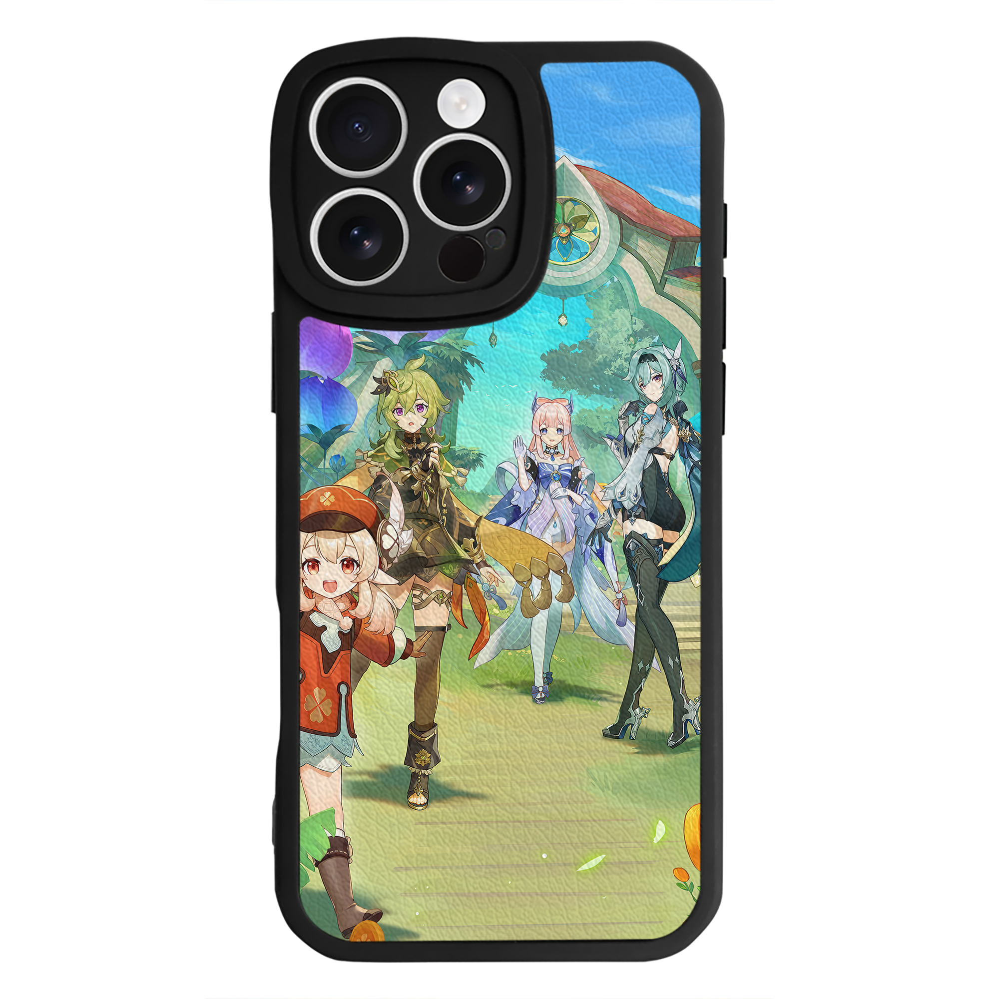 げんし神 genshin 【iPhone 16シリーズ対応】シリコンスマホケース（レザー調） 材質：シリコン